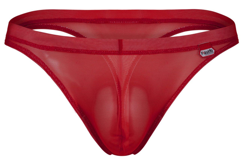 Pikante Luxury Thongs - Red Mesh