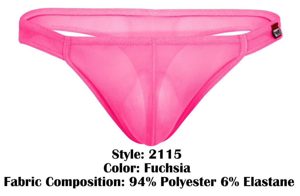 Pikante Amusing Thongs - Fuchsia Mesh