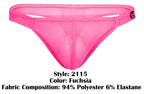 Pikante Amusing Thongs - Fuchsia Mesh