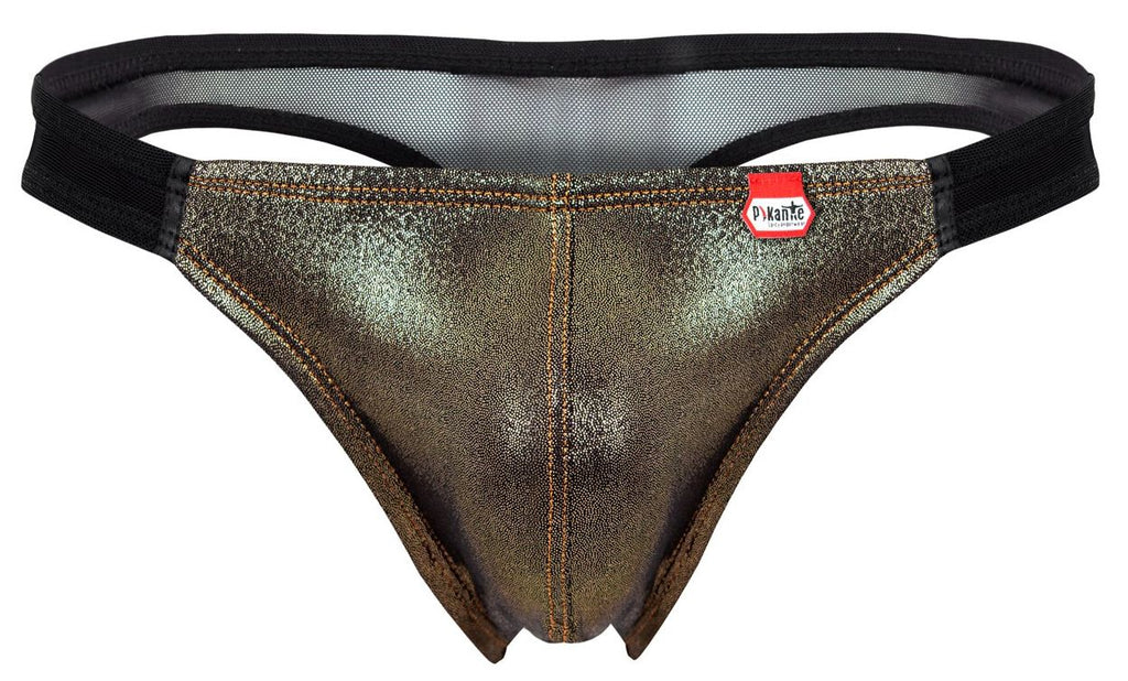 Pikante Gold Cup Thongs - Black