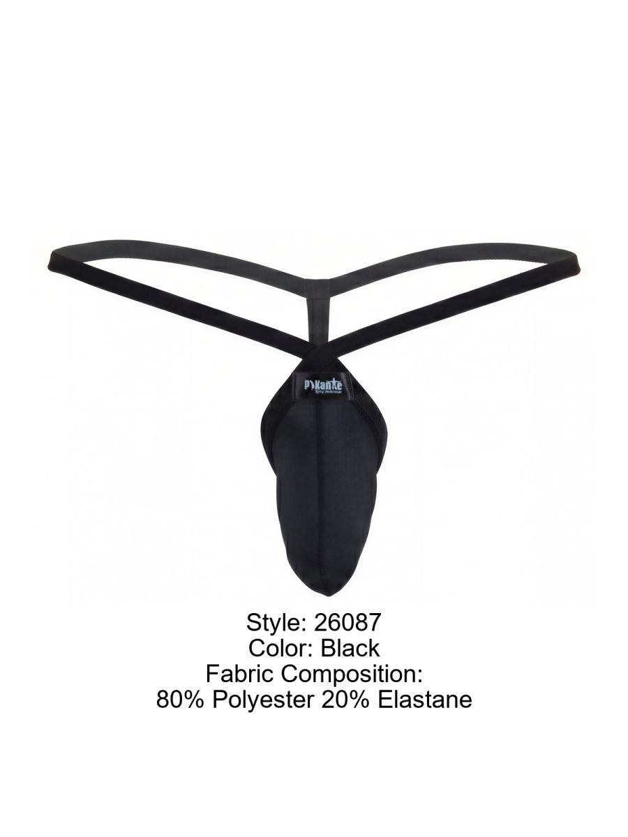 Pikante Sleek Minimalist G-String - Black