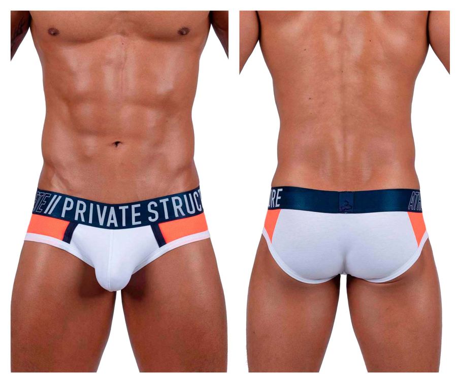 Private Structure Athlete Mini Briefs - White League