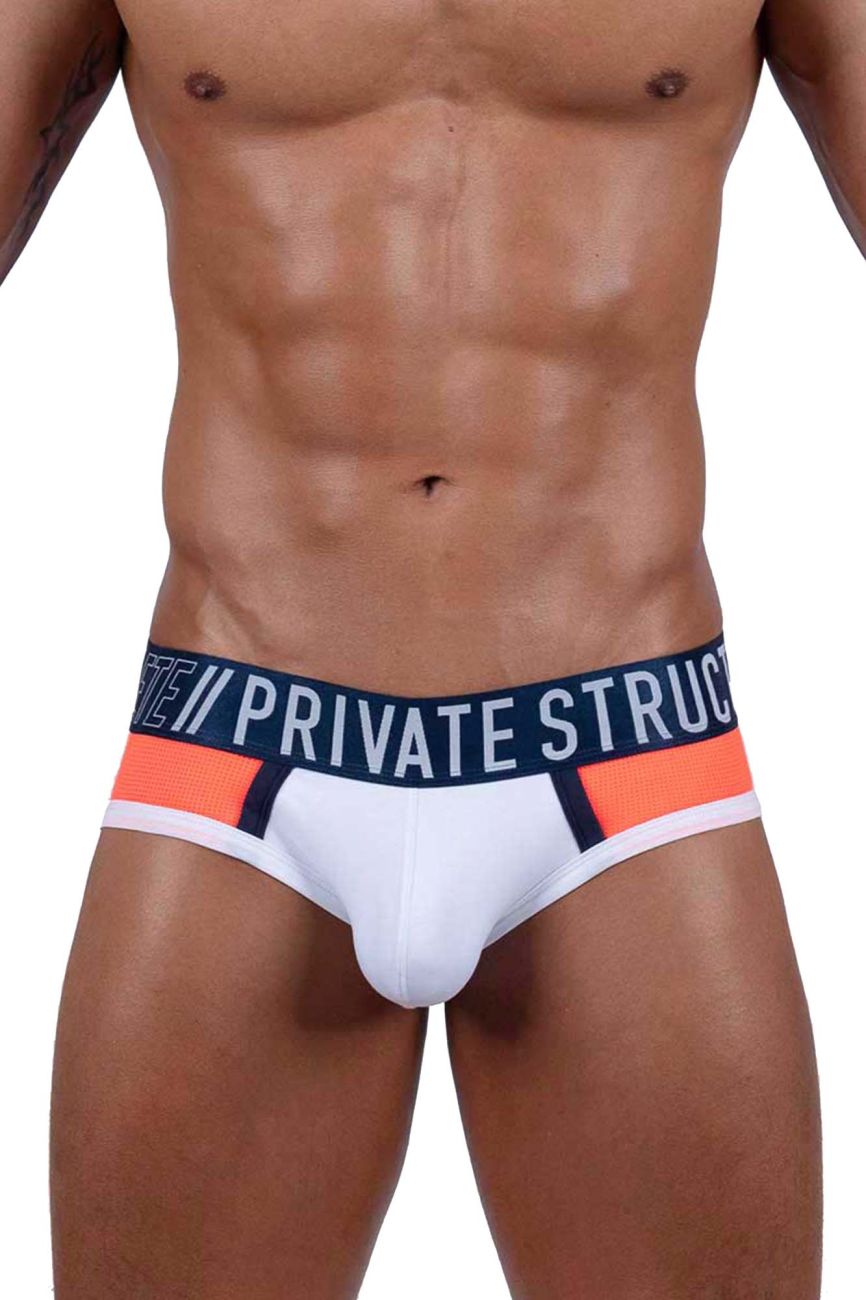 Private Structure Athlete Mini Briefs - White League