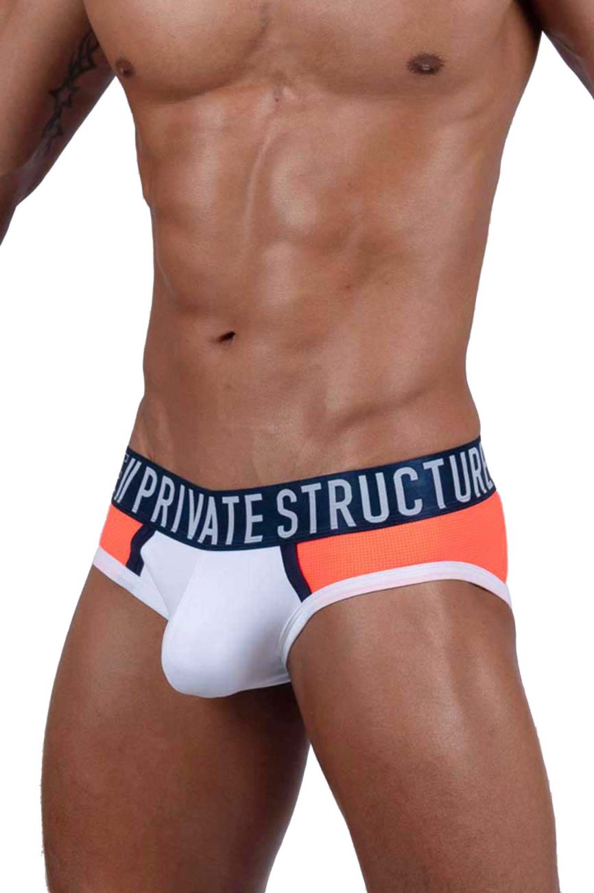 Private Structure Athlete Mini Briefs - White League