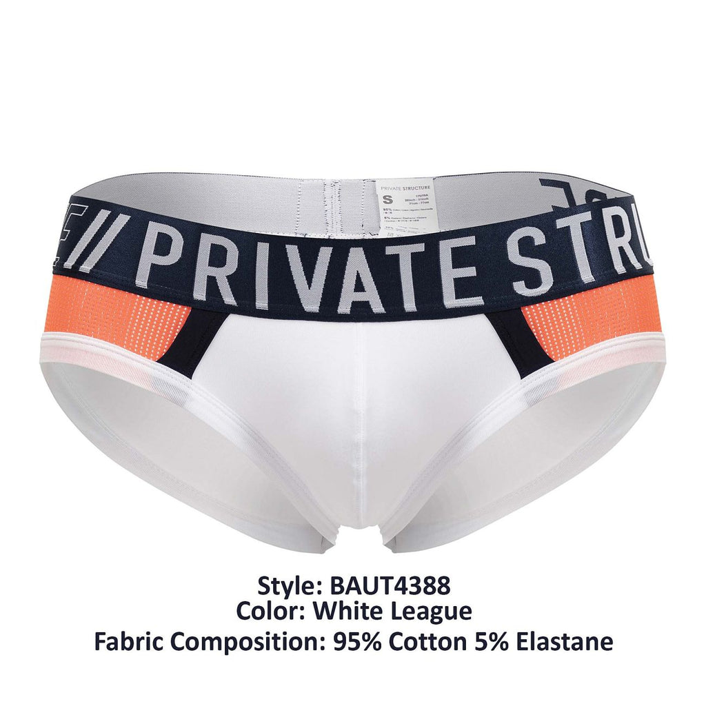 Private Structure Athlete Mini Briefs - White League