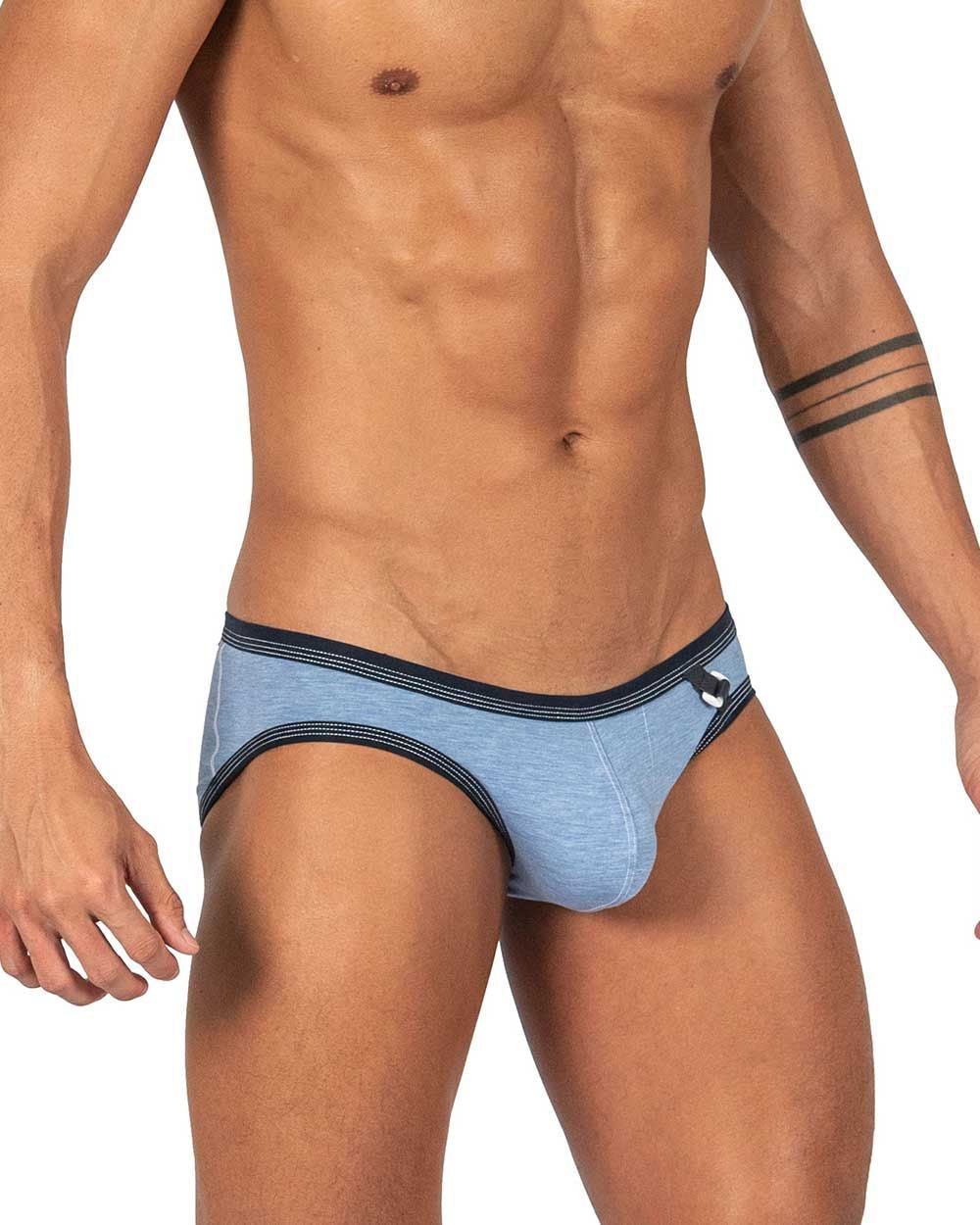 Private Structure Barn Boy Low Rise Mini Brief - Denim