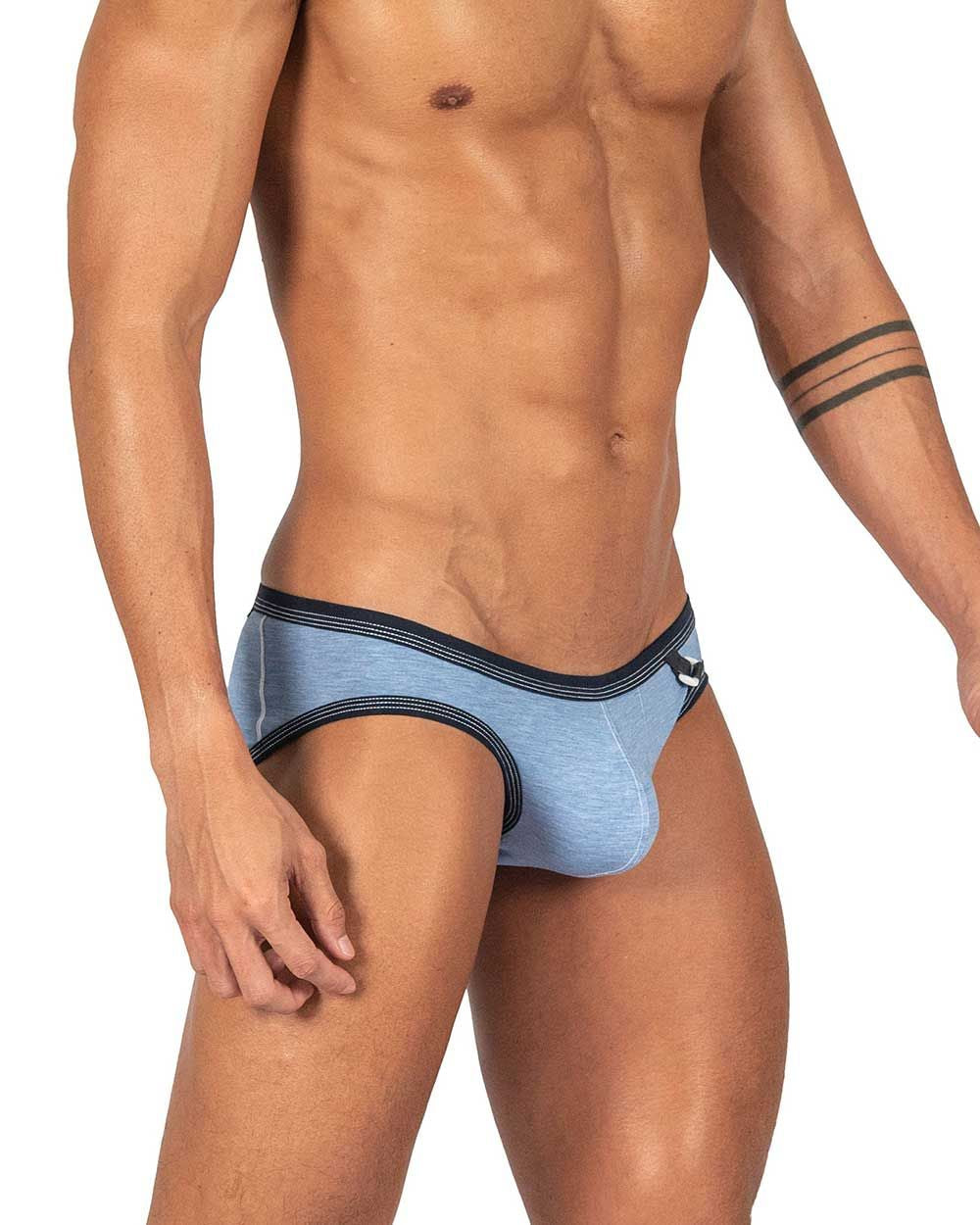 Private Structure Barn Boy Low Rise Mini Brief - Denim
