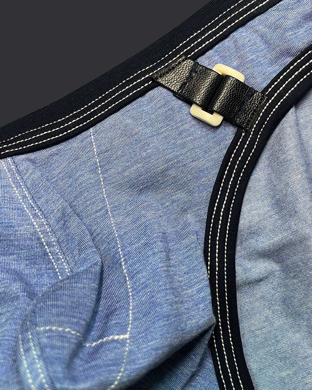 Private Structure Barn Boy Low Rise Mini Brief - Denim