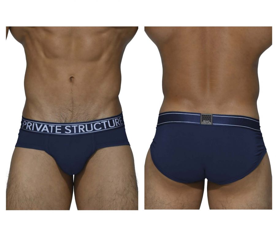 Private Structure Platinum Bamboo Briefs - Midnight Navy