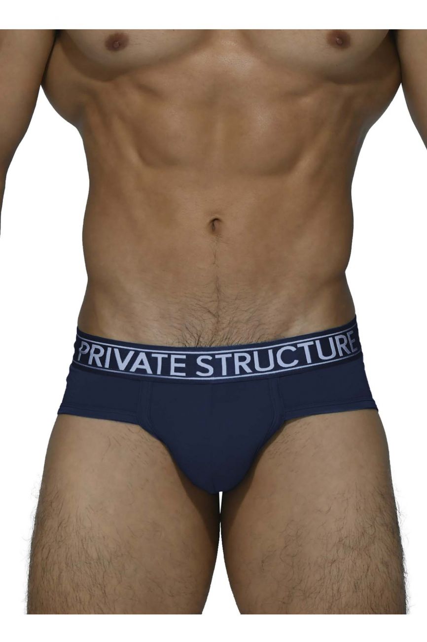 Private Structure Platinum Bamboo Briefs - Midnight Navy