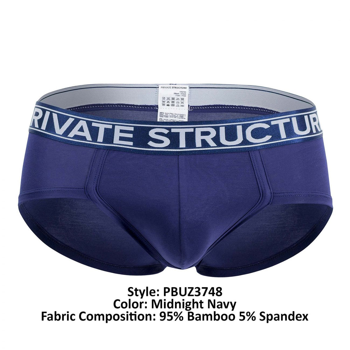 Private Structure Platinum Bamboo Briefs - Midnight Navy