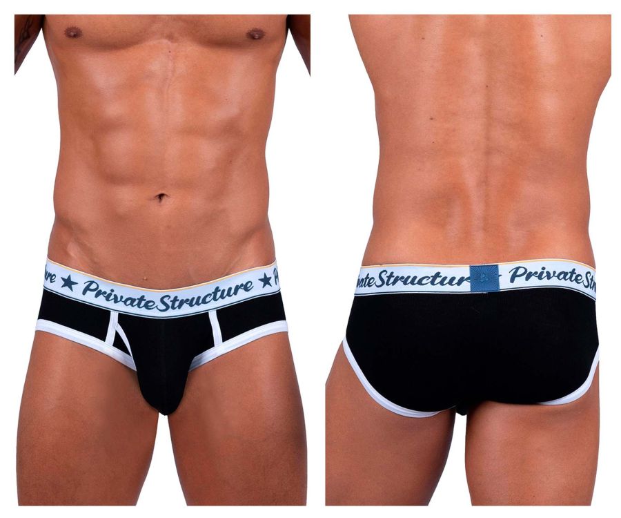 Private Structure Classic Mid Waist Mini Briefs - Black