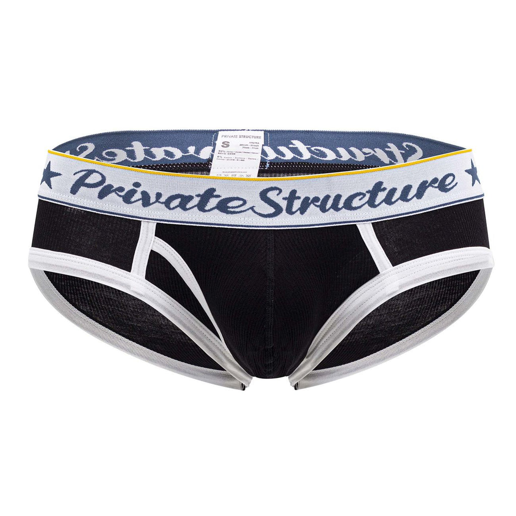 Private Structure Classic Mid Waist Mini Briefs - Black