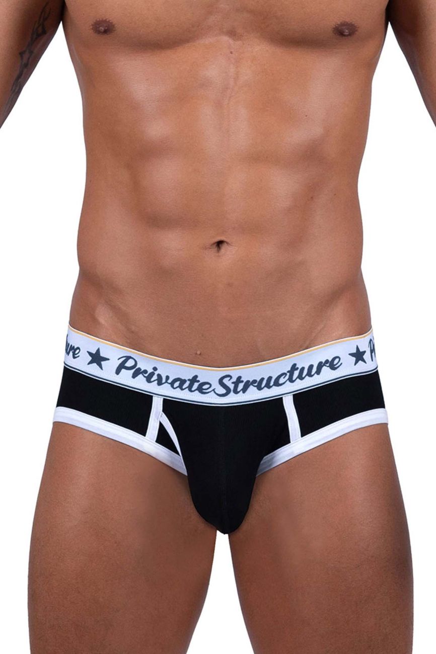 Private Structure Classic Mid Waist Mini Briefs - Black