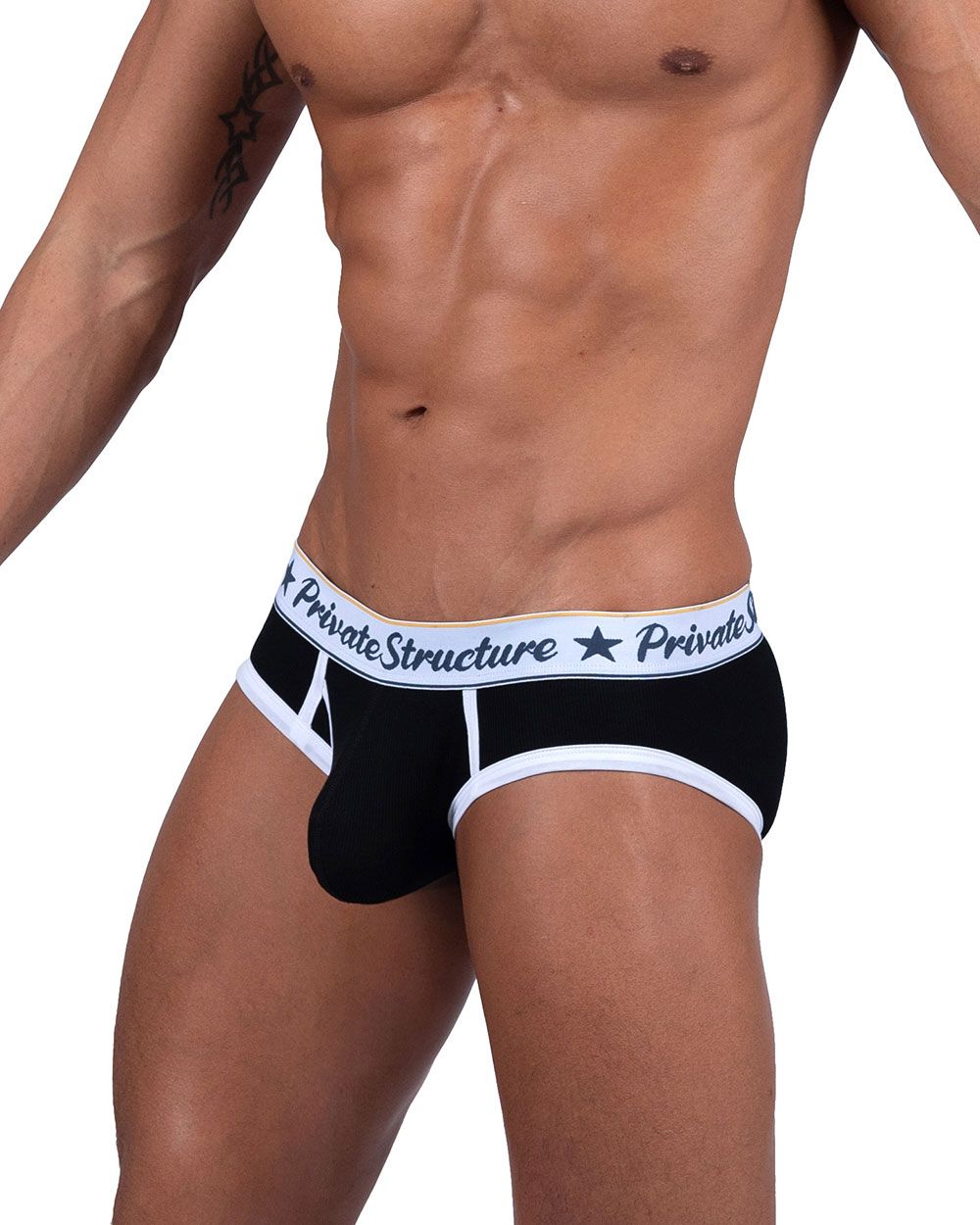 Private Structure Classic Mid Waist Mini Briefs - Black