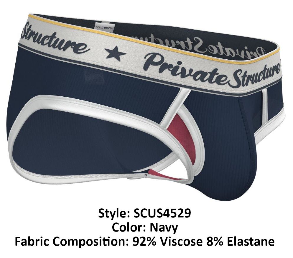 Private Structure Classic Mid Waist Mini Brief - Navy