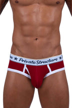 Private Structure Classic Mid Waist Mini Briefs - Red