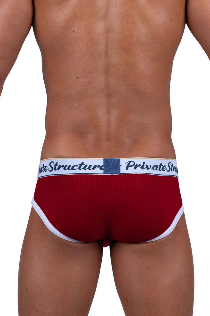 Private Structure Classic Mid Waist Mini Briefs - Red