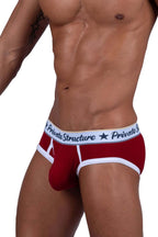 Private Structure Classic Mid Waist Mini Briefs - Red