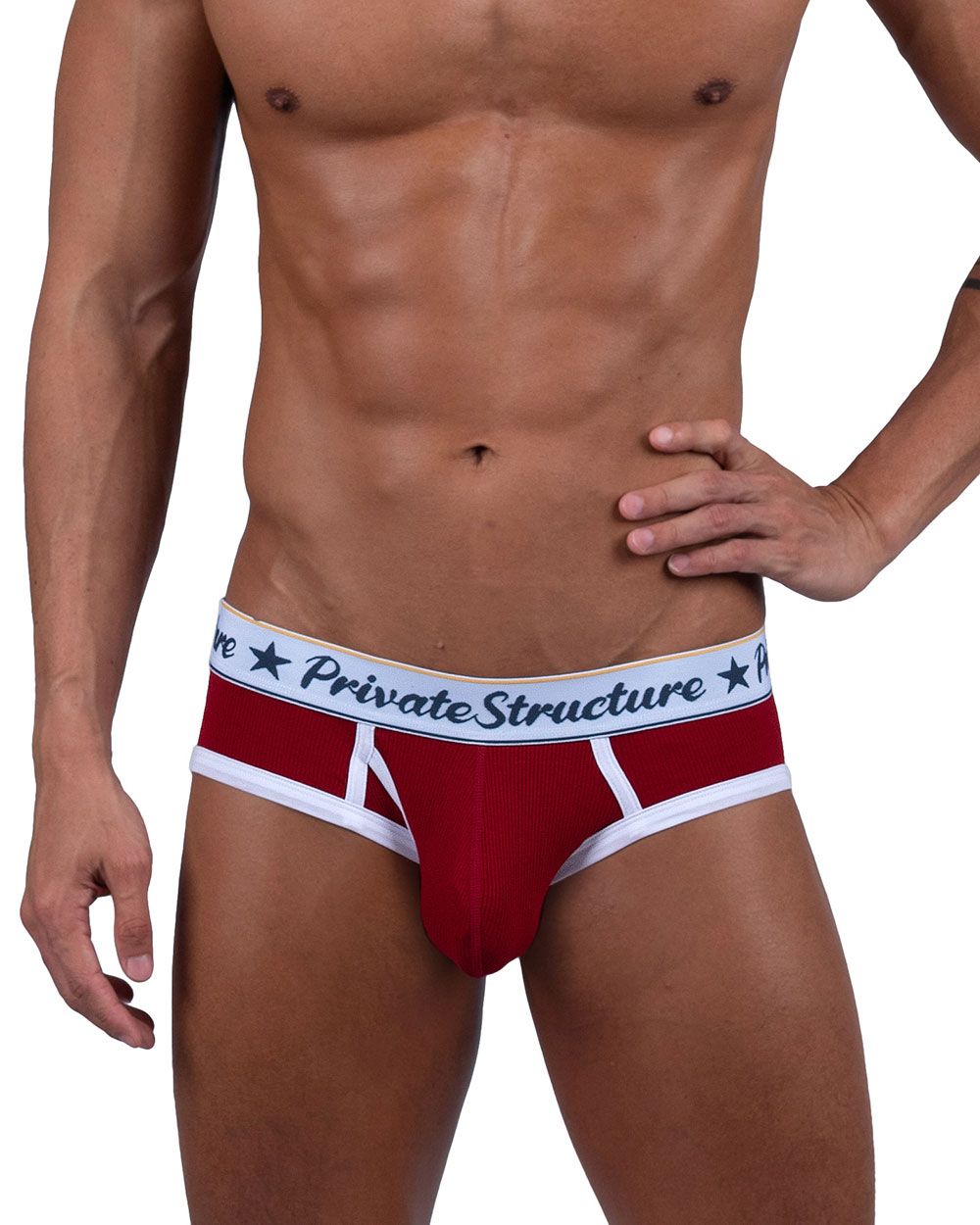 Private Structure Classic Mid Waist Mini Briefs - Red