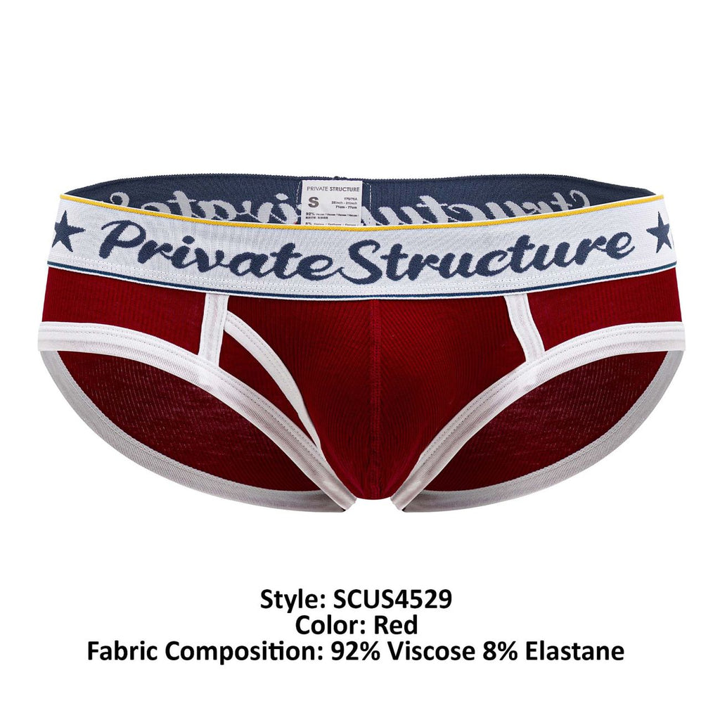 Private Structure Classic Mid Waist Mini Briefs - Red