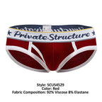 Private Structure Classic Mid Waist Mini Briefs - Red