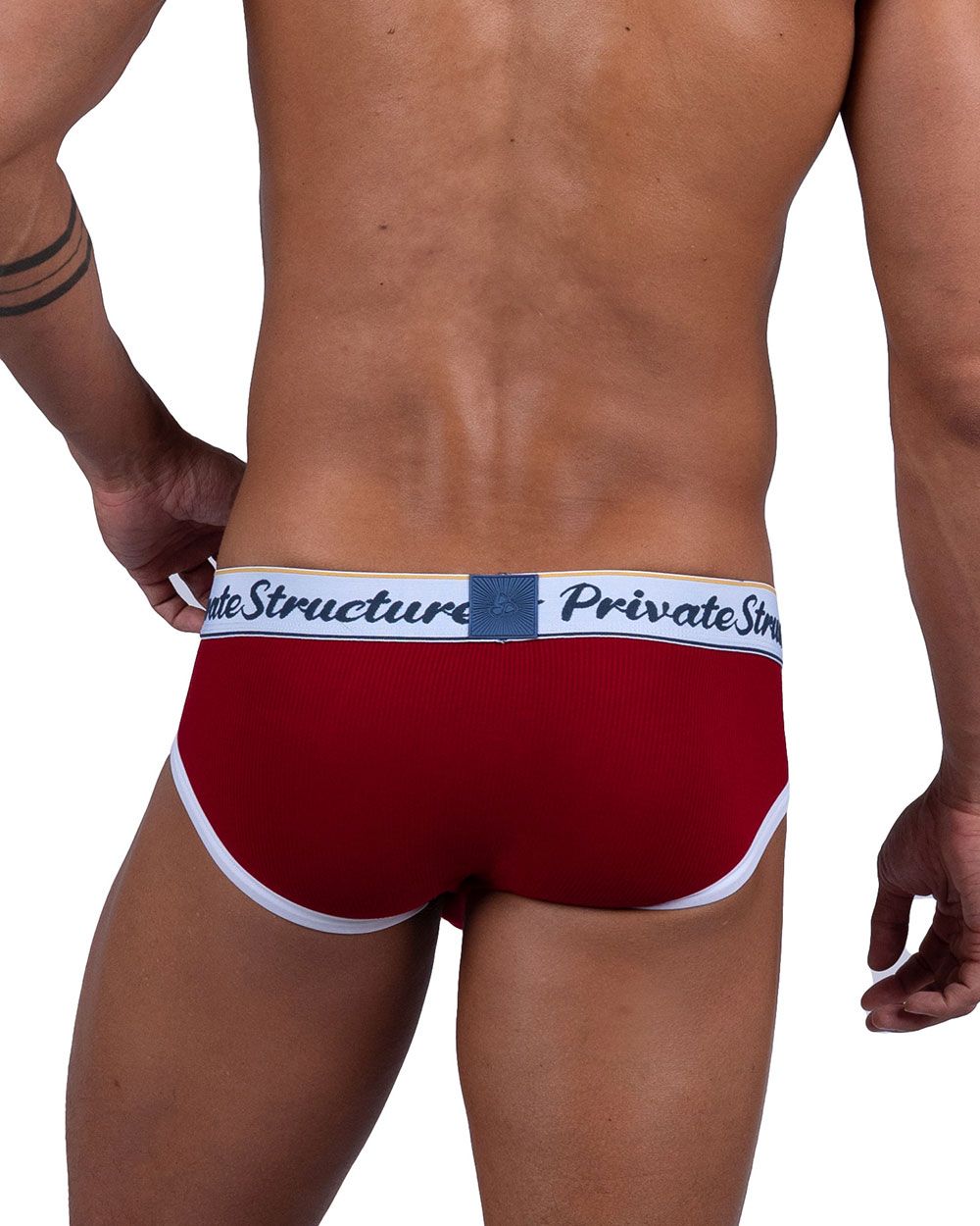 Private Structure Classic Mid Waist Mini Briefs - Red
