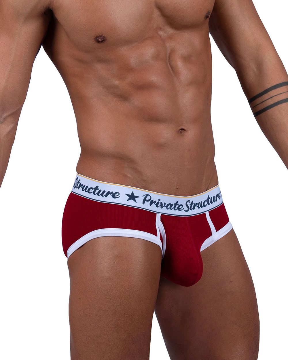 Private Structure Classic Mid Waist Mini Briefs - Red