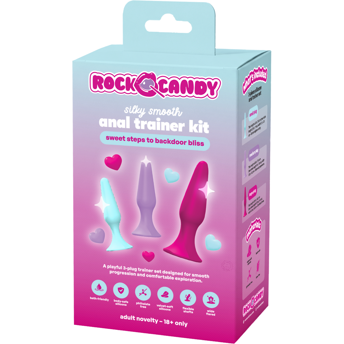 Rock Candy Anal Silicone Training Kit (3 Piece) - Multicolor