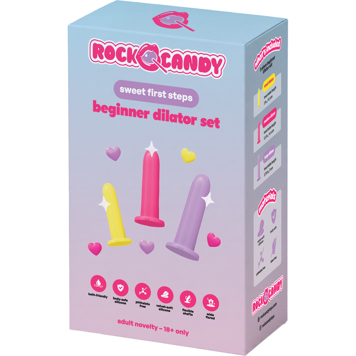 Rock Candy Beginner Silicone Dilator Set (3 Piece) - Multicolors