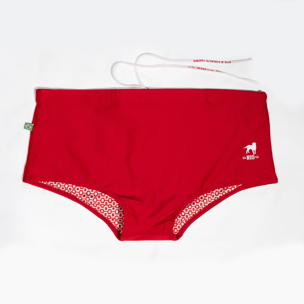 Traditional Square Solids Cut Sunga - Male Bathing Suit
