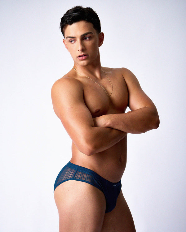 TEAMM8 Romeo Sheer Bikini Brief - Abyss