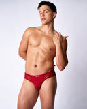 TEAMM8 Romeo Sheer Bikini Brief - Cherry
