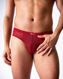 TEAMM8 Romeo Sheer Bikini Brief - Cherry