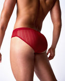 TEAMM8 Romeo Sheer Bikini Brief - Cherry
