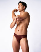TEAMM8 Romeo Sheer Bikini Brief - Mahogany
