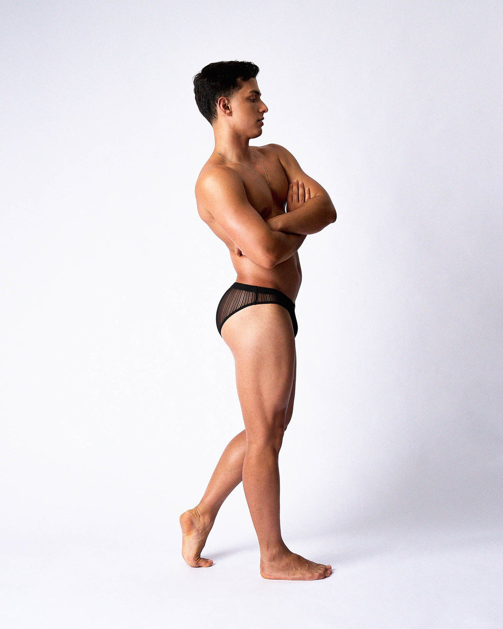 TEAMM8 Romeo Sheer Bikini Brief - Mahogany