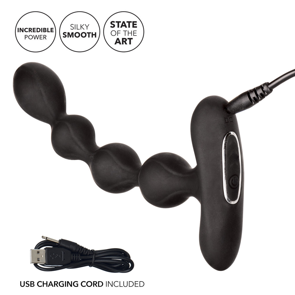 Eclipse Slender Beads Silicone Flexible Rechargeable Anal Beads Probe Waterproof 7in
