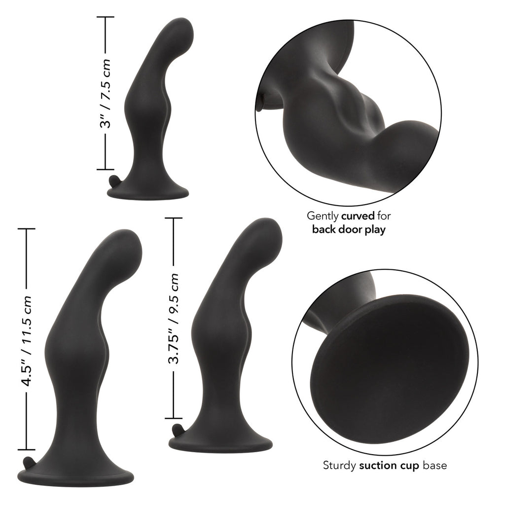 Anal Toys Silicone Anal Ripple Plug Kit (3 Piece)