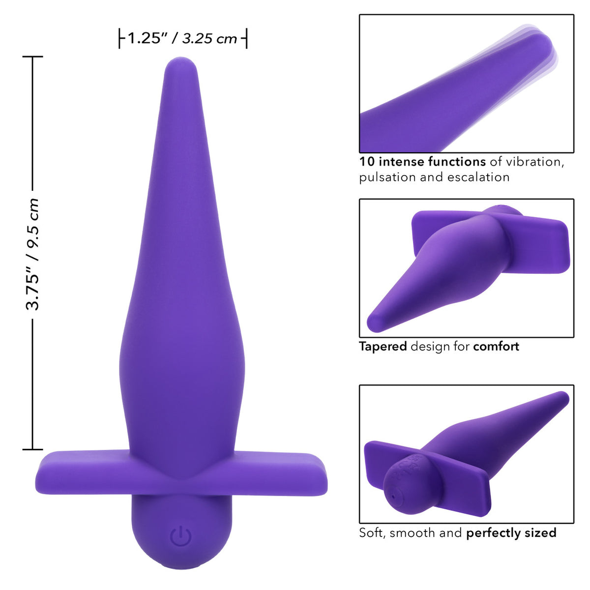 Anal Toys Rechargeable Silicone High Intense Probe - Purple