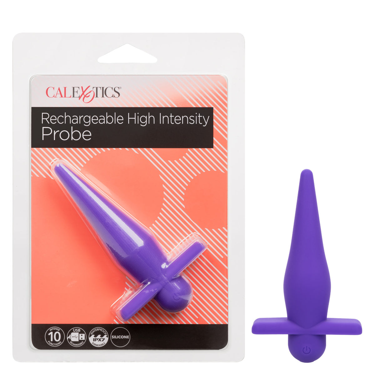 Anal Toys Rechargeable Silicone High Intense Probe - Purple