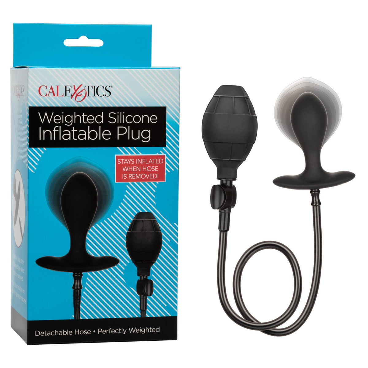 Anal Toys Weighted Silicone Inflatable Plug