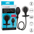 Anal Toys Weighted Silicone Inflatable Plug Large