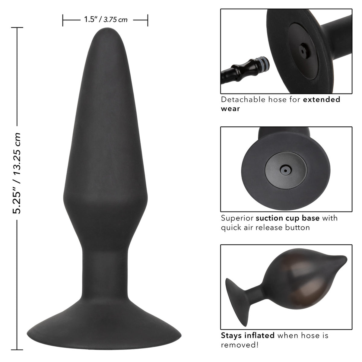 Anal Toys Large Silicone Inflatable Plug