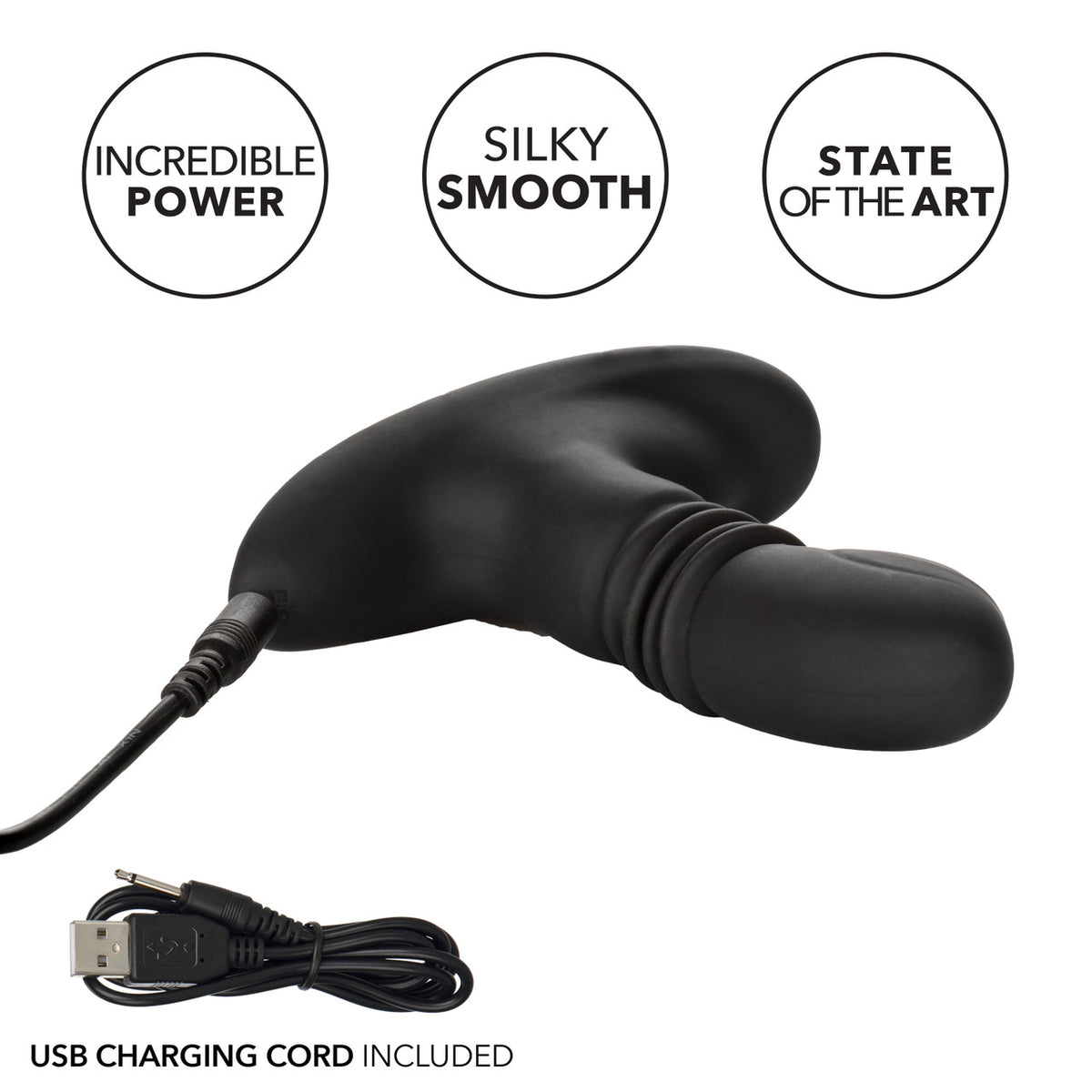 Eclipse Thrusting Rotator Probe Silicone Rechargeable Vibrating Butt Plug