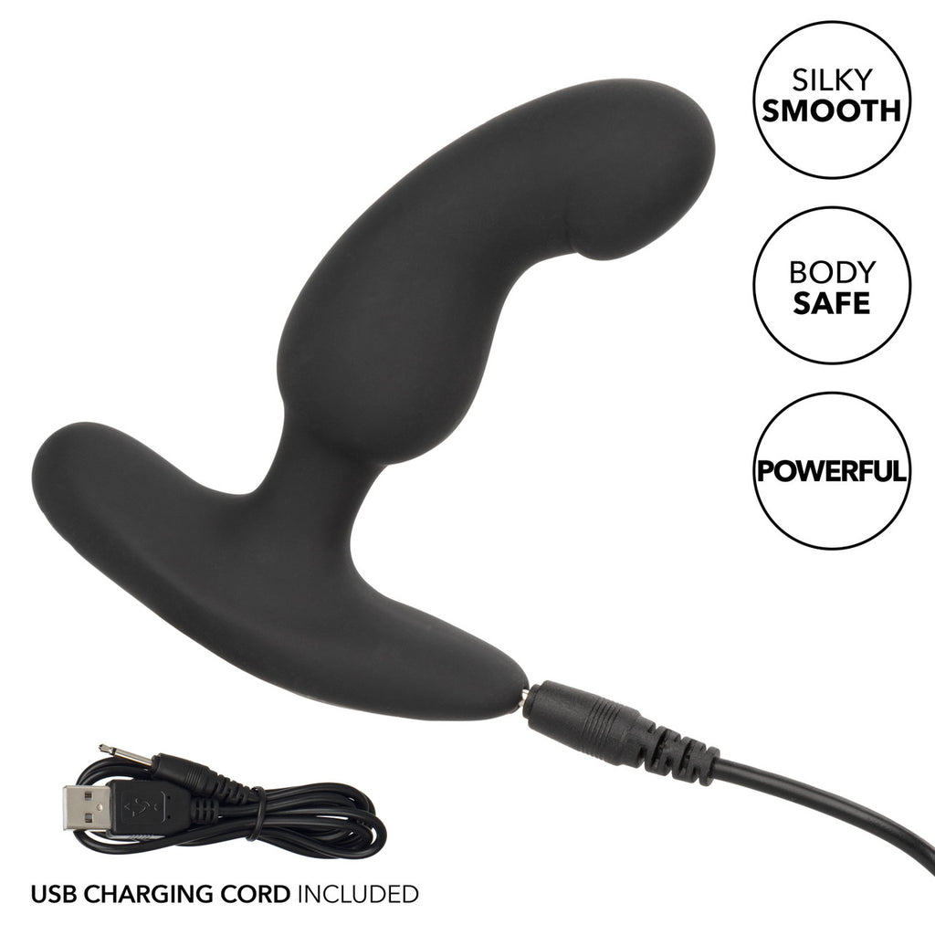 Anal Toys Rechargeable Curved Probe Silicone Anal Stimulator