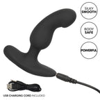 Anal Toys Rechargeable Curved Probe Silicone Anal Stimulator