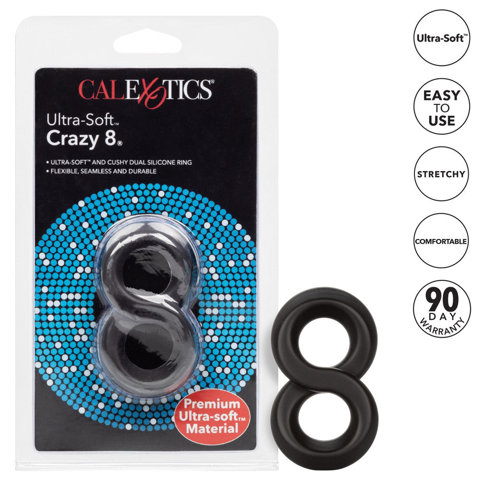 Rings! Ultra-Soft Crazy 8 Dual Silicone Cock Ring