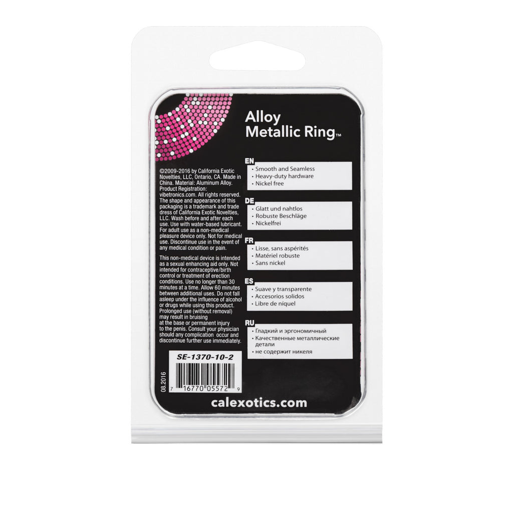 Rings! Alloy Metallic Cock Ring - Medium - 1.5in - Silver