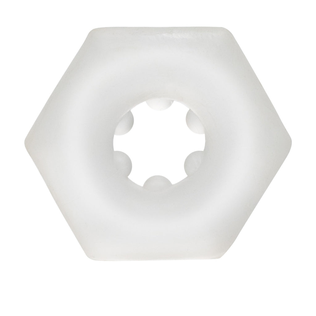 Rings! Sexagon Enhancer Cock Ring - Clear